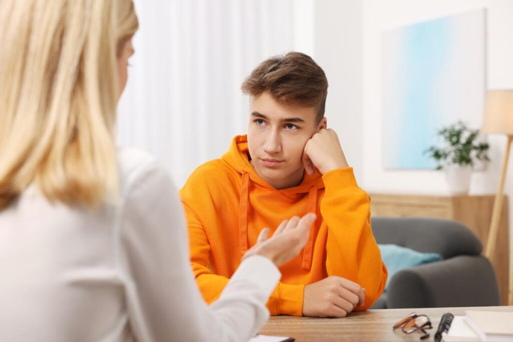 teen in therapy session learning dbt skills for teens